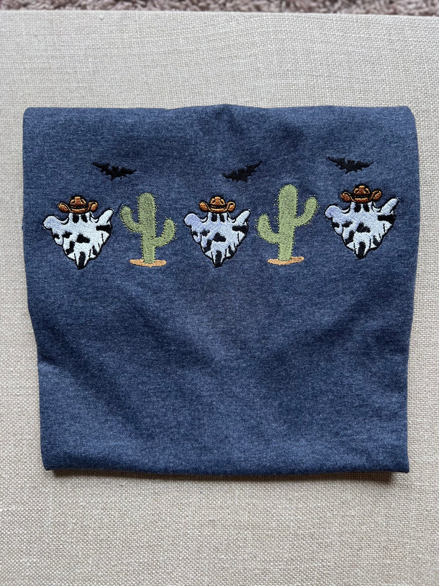 Country Western Ghost ~Embroidered T-Shirt