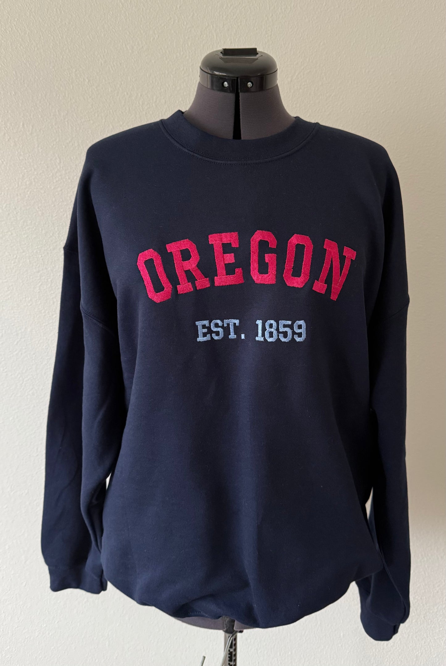 OREGON EST. 1859~ Embroidered Crewneck