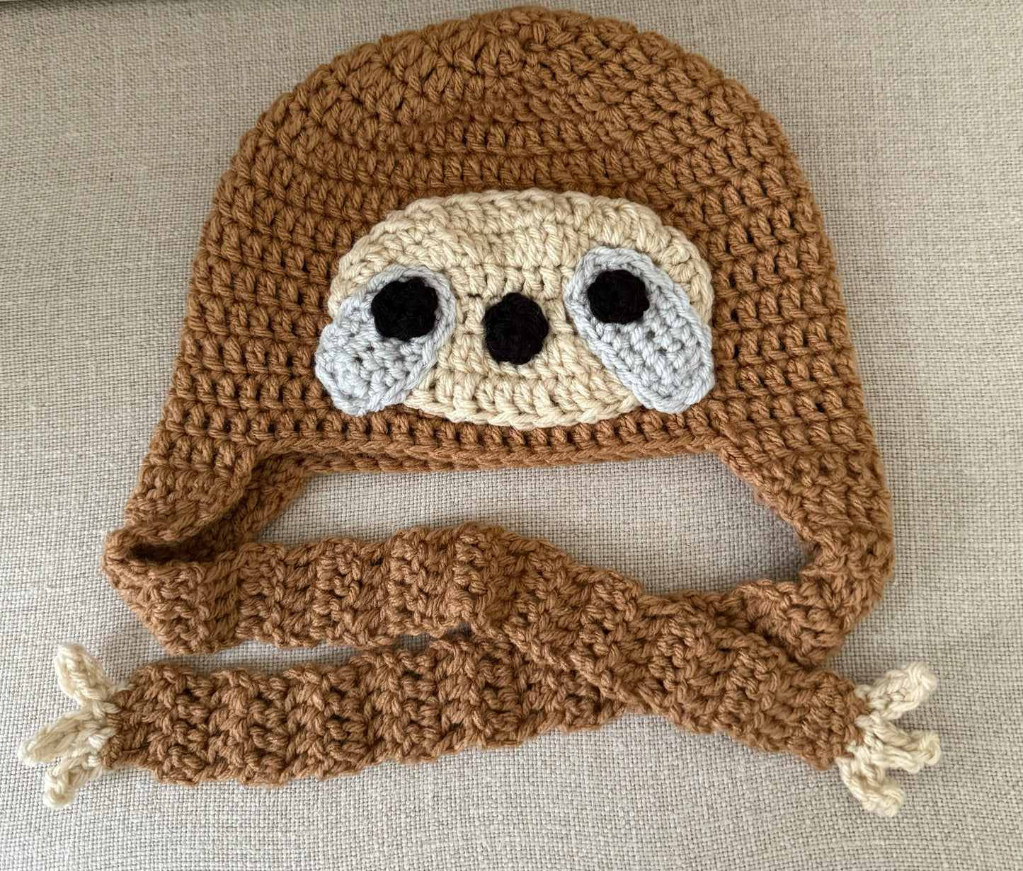 Sloth ~Crocheted Beanie