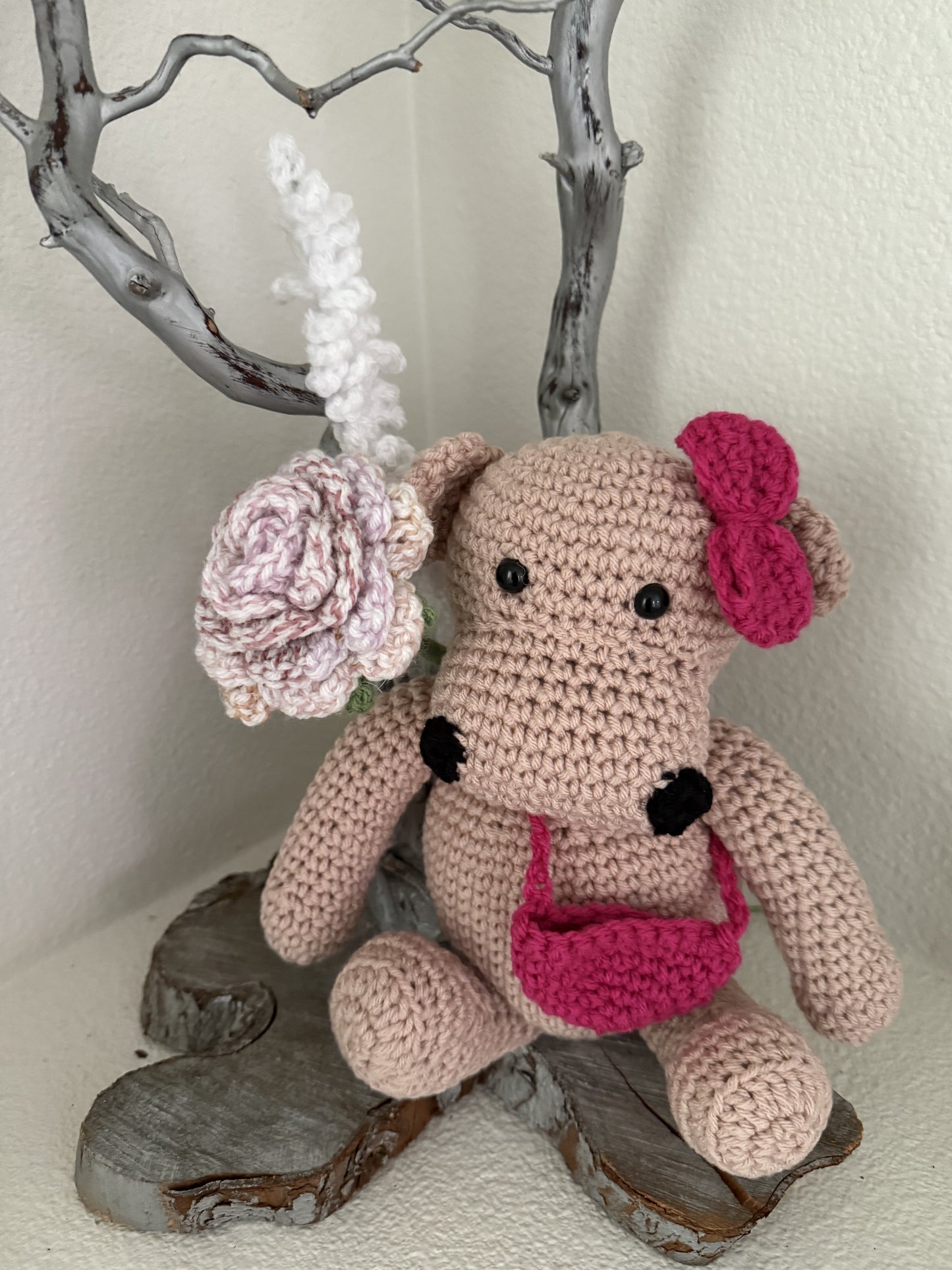 Crocheted Lavender Flowers