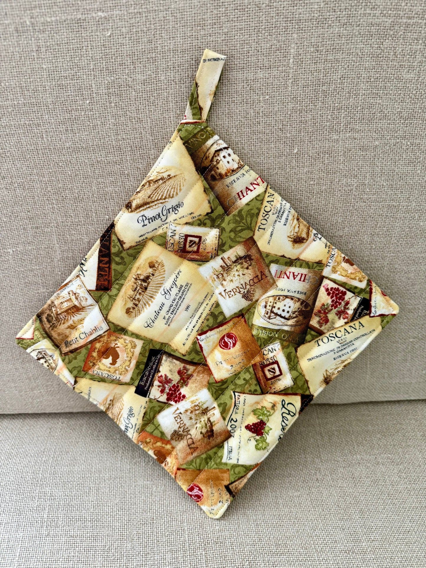 A Little Taste of Italy~Quilted Handmade Pot Holder