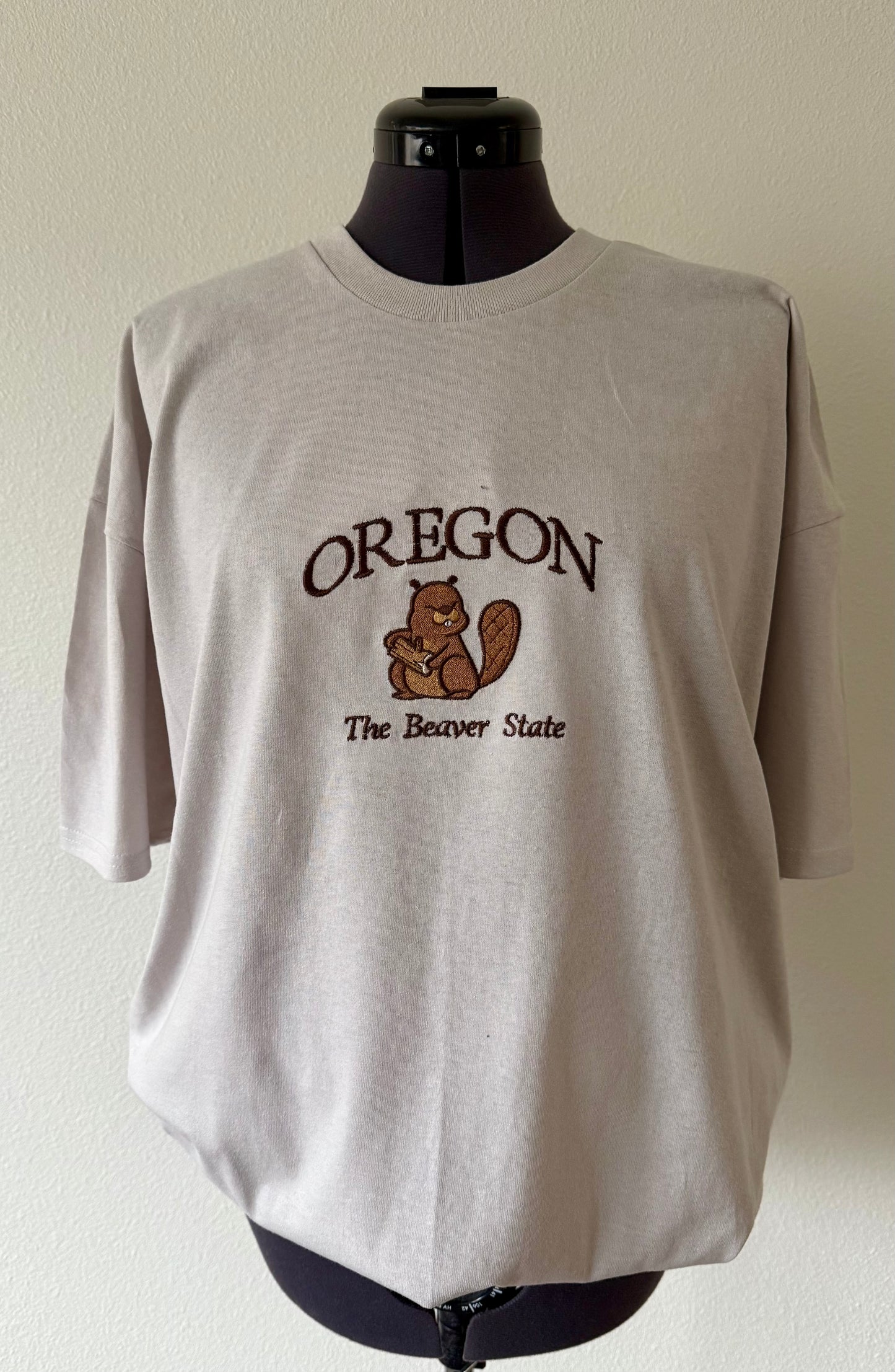 Oregon Beaver State ~ Embroidered T~Shirt