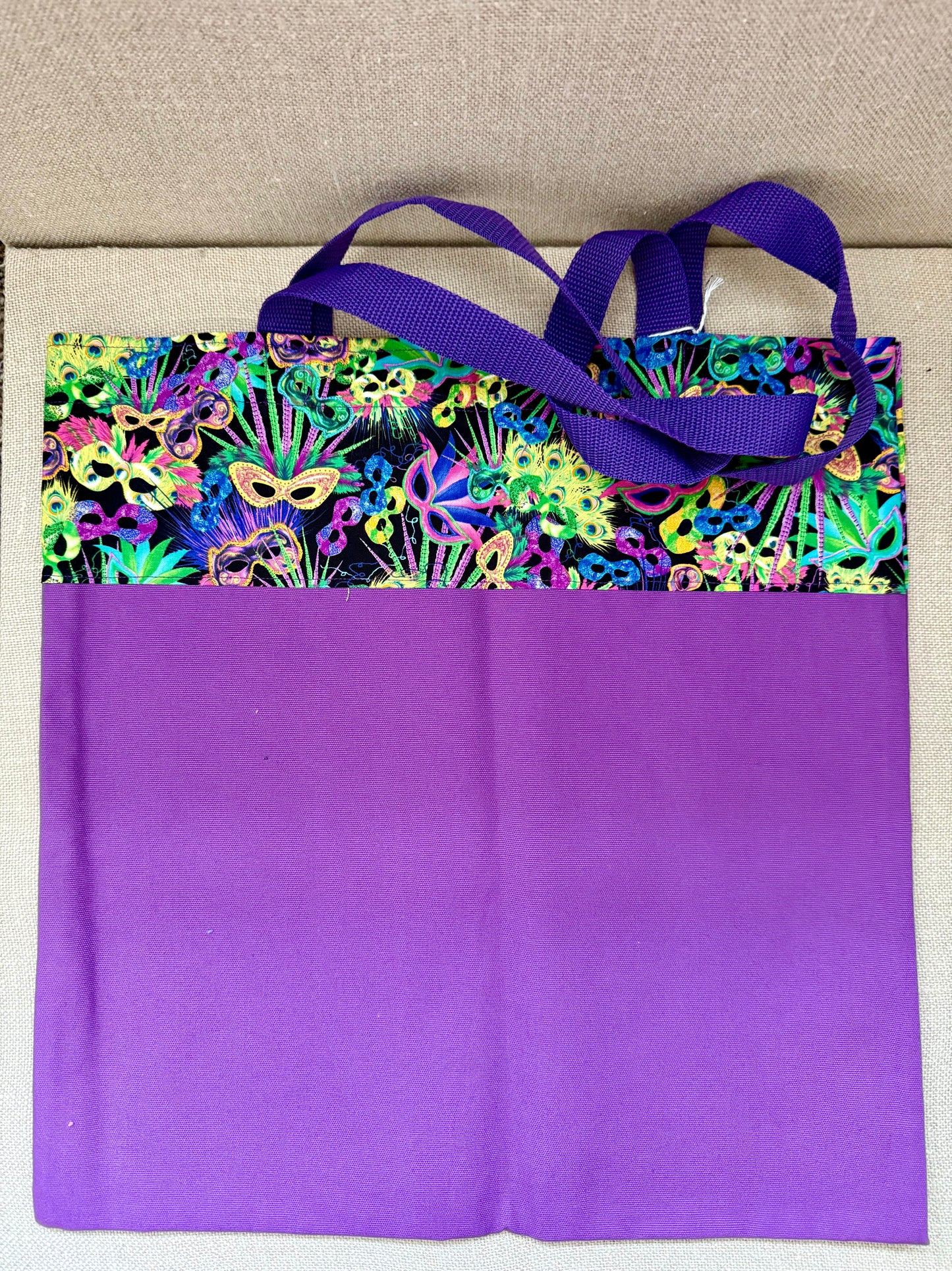 One of A Kind~Handmade~Fun Mardi GrasTote Bag