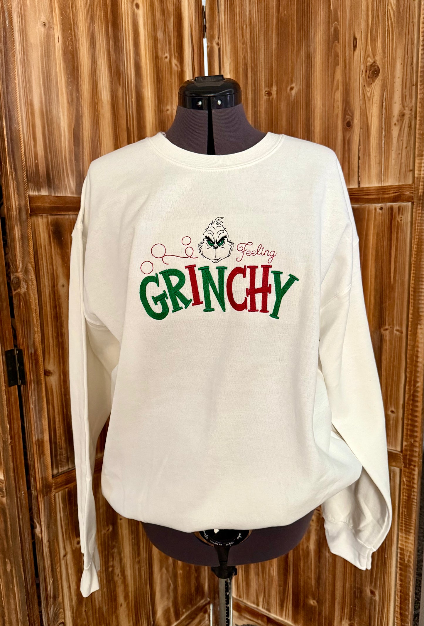 FEELING GRINCHY~ Embroidered Crewneck