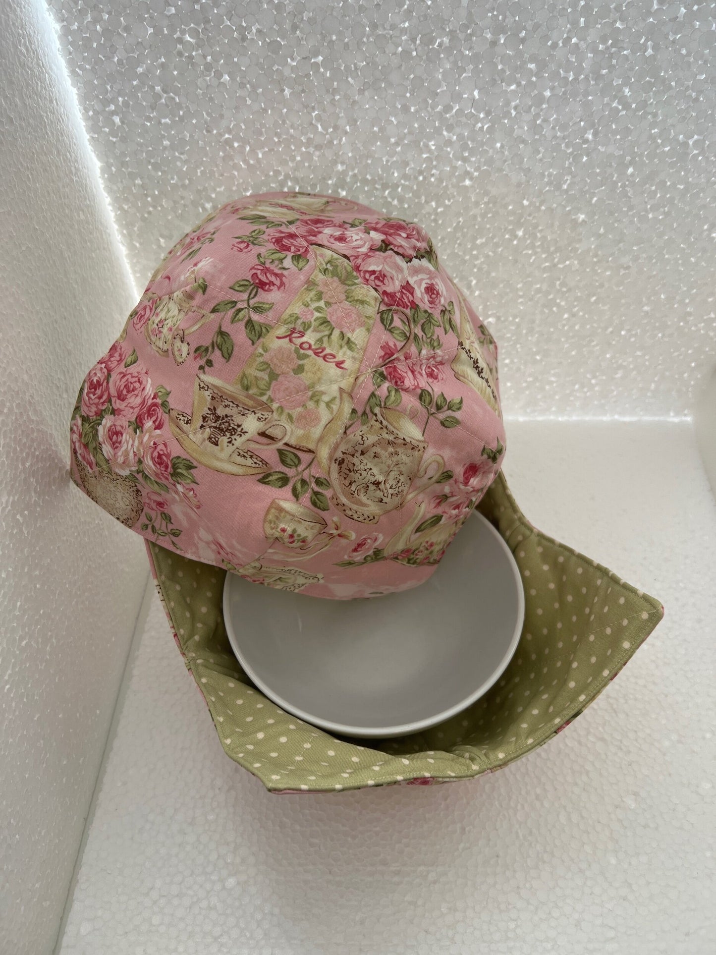 Pink Rose's and Tea Microwavable Bowl Cozy