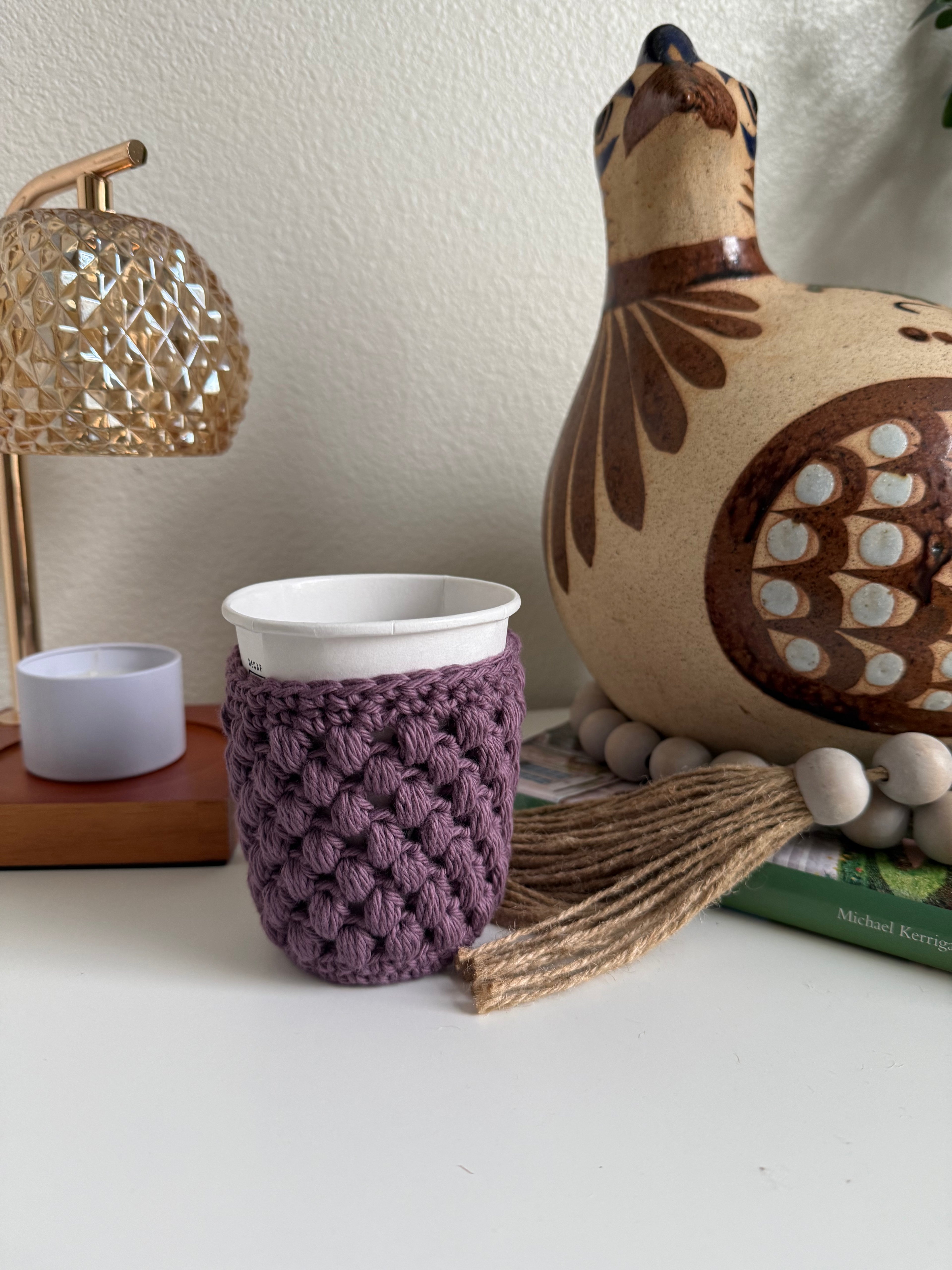 BUBBLE BERRIES CUP SLEEVES~CROCHET