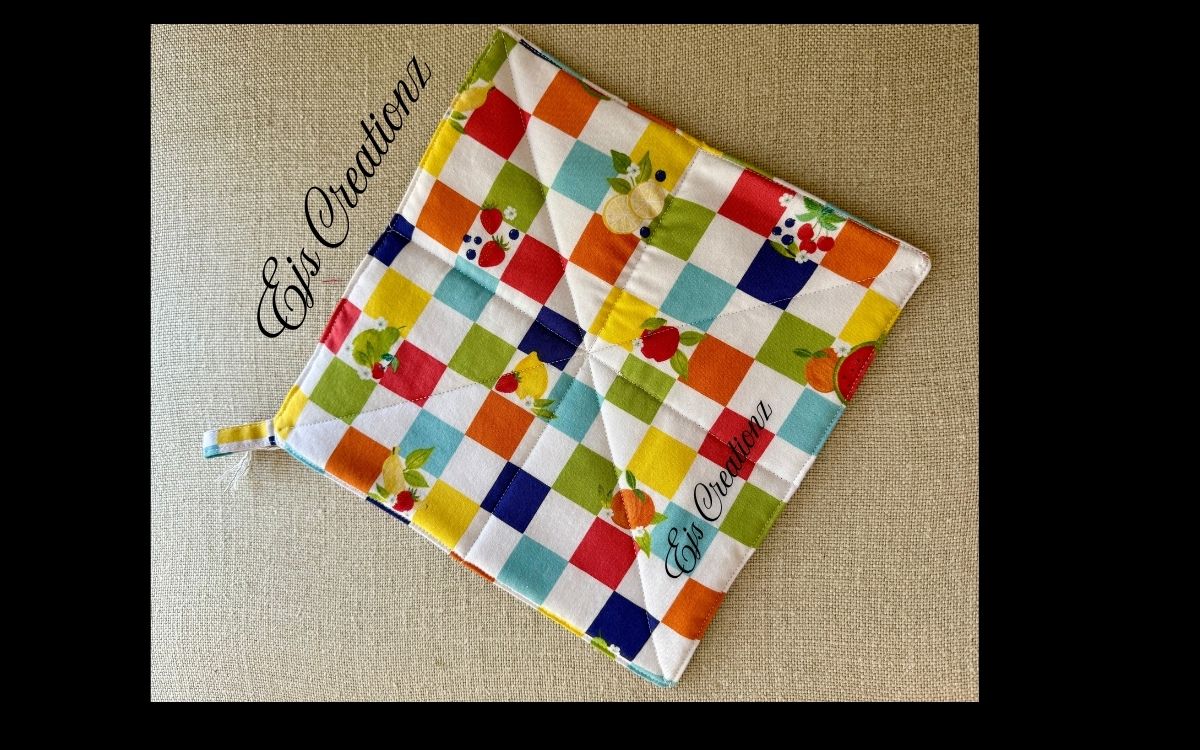 Tootie Fruity~ Quilted Handmade ~Pot Holder