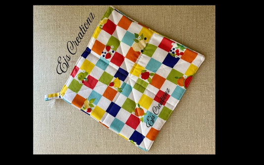 Tootie Fruity~ Quilted Handmade ~Pot Holder
