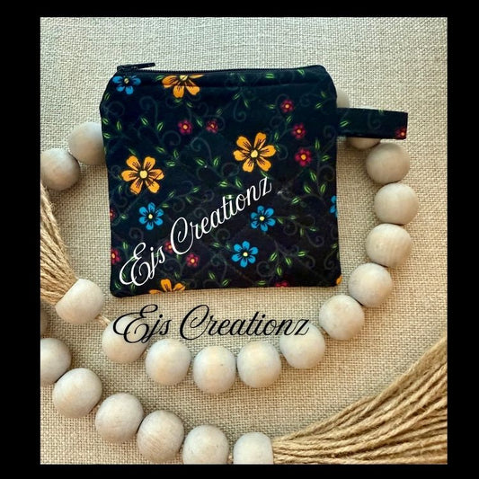 Quilted Dainty Flowers  Mini Wallet