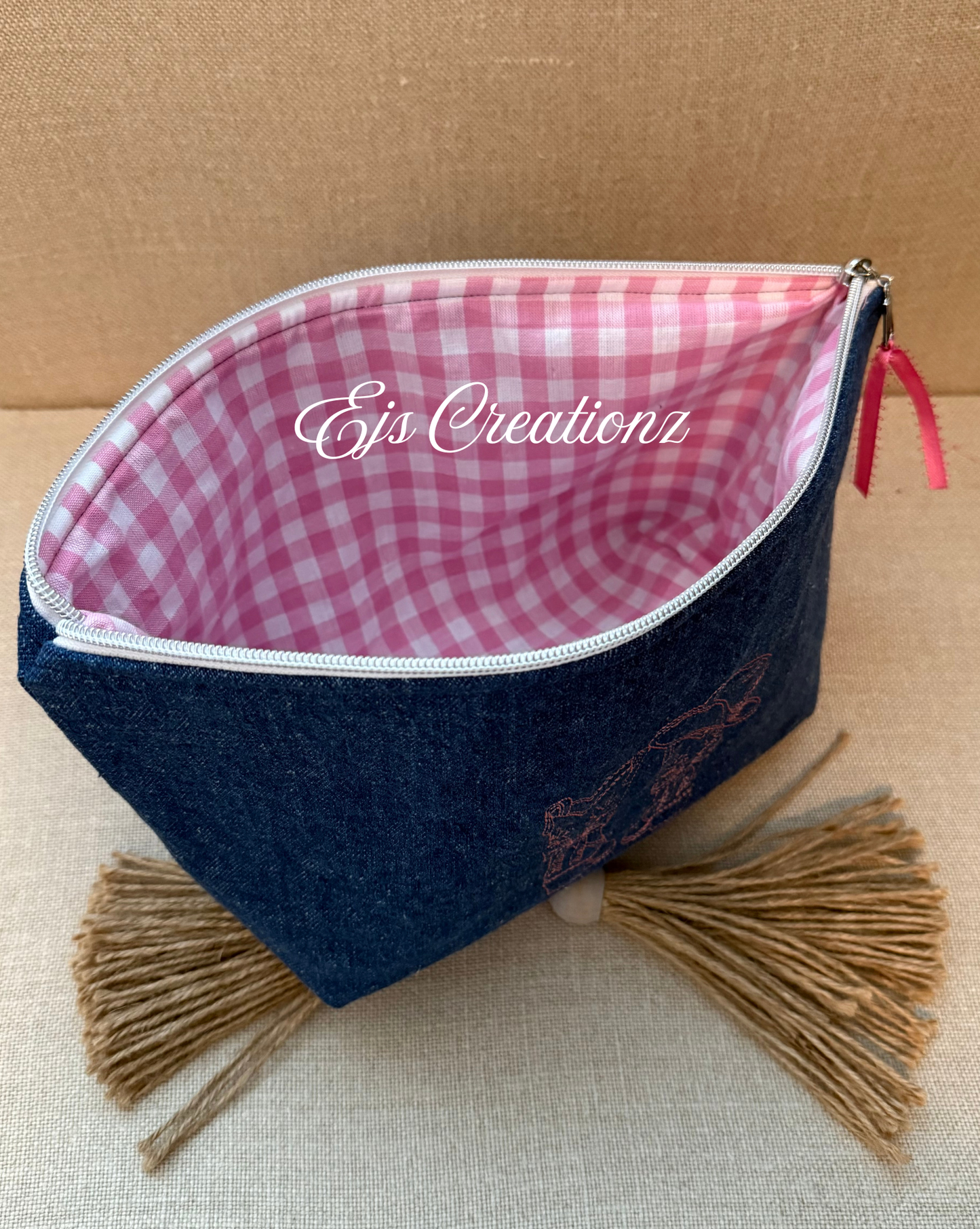 Embroidered ~ Country~ Norma Jean  ~ Make up Bag