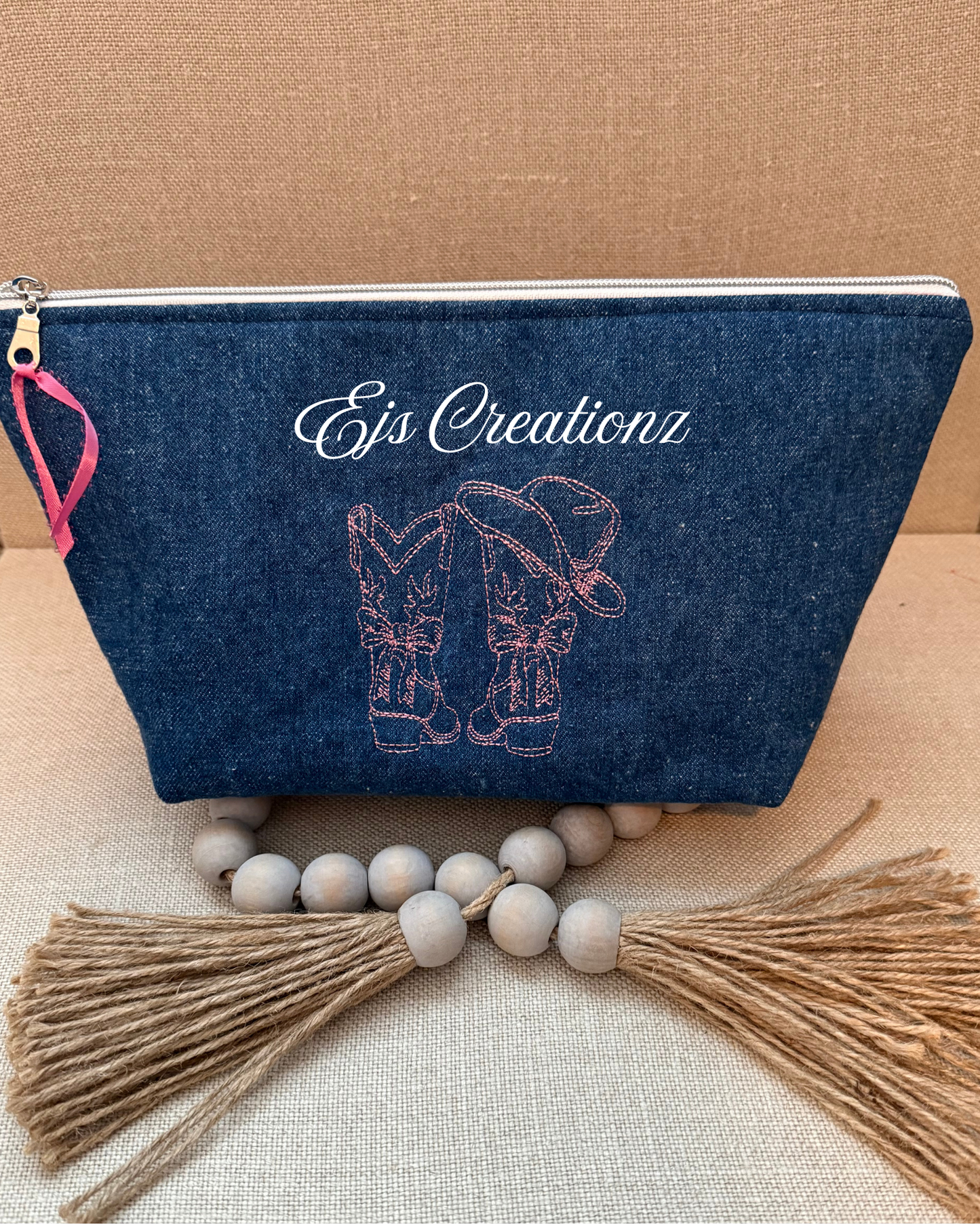 Embroidered ~ Country~ Norma Jean  ~ Make up Bag