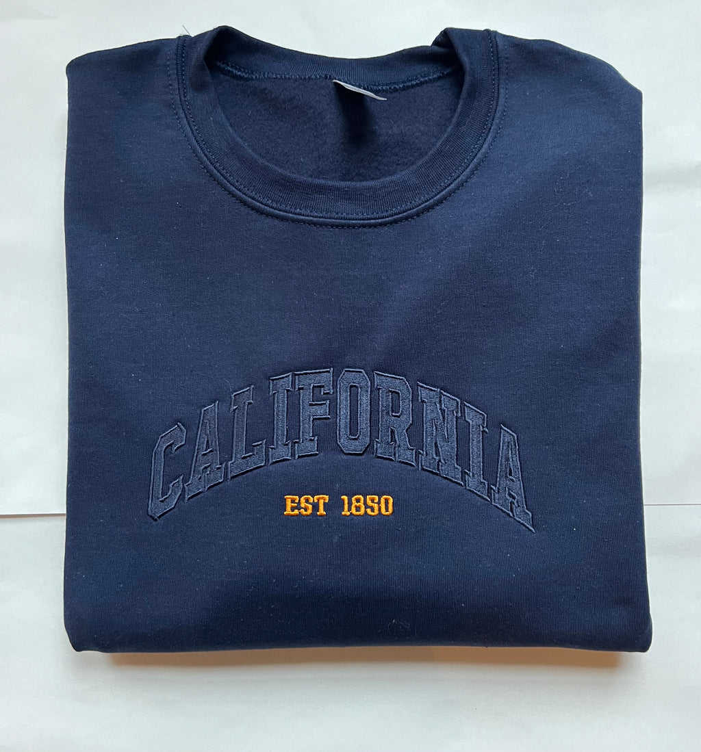 Inspired 1850 California   -Embroidered Crewneck