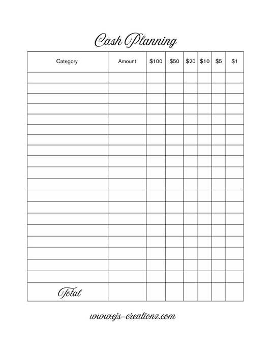 Simple Elegance Cash Planning