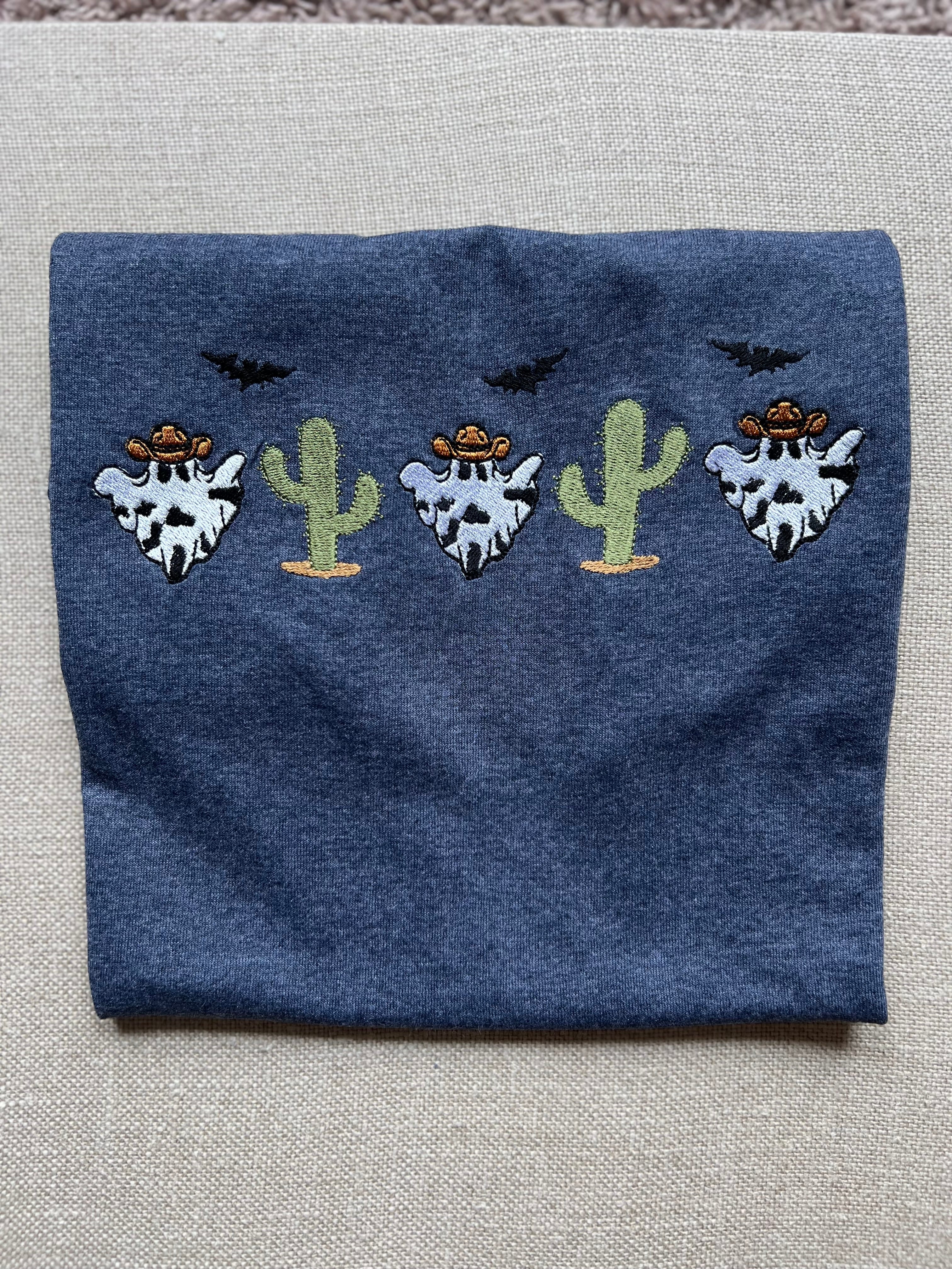 Country Western  Ghost ~Embroidered T-Shirt