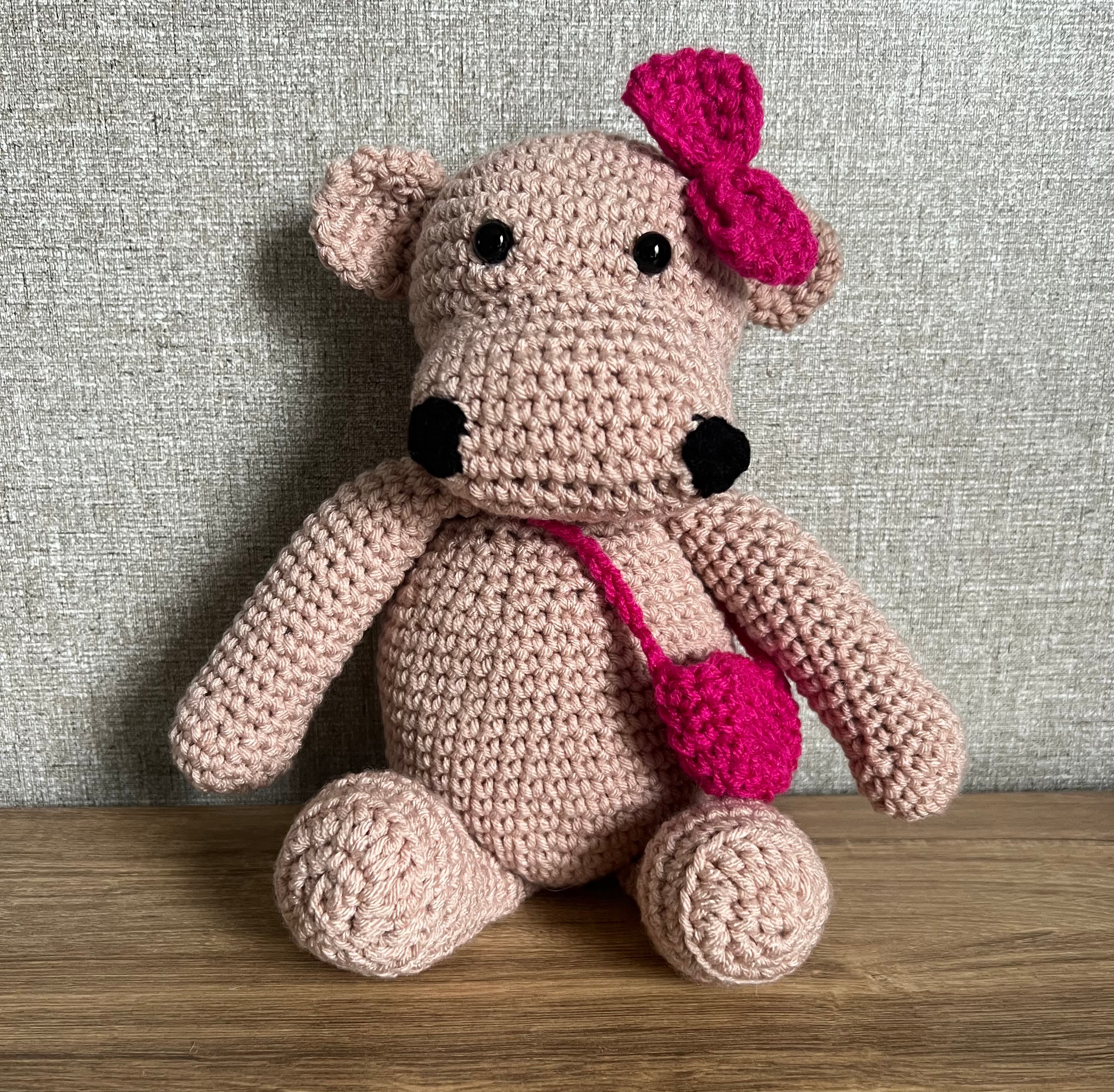 Henrietta Sue  The Crocheted Hippo