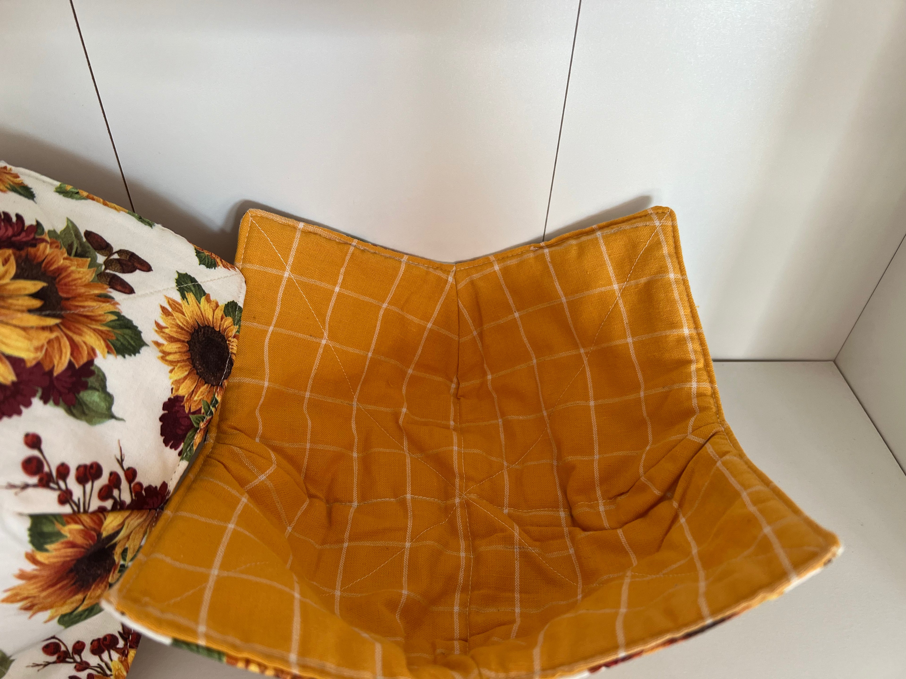 Golden Sun Flowers  Microwavable Bowl Cozy
