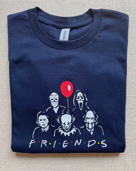 RTS~Horror Friends Embroidered T-Shirt