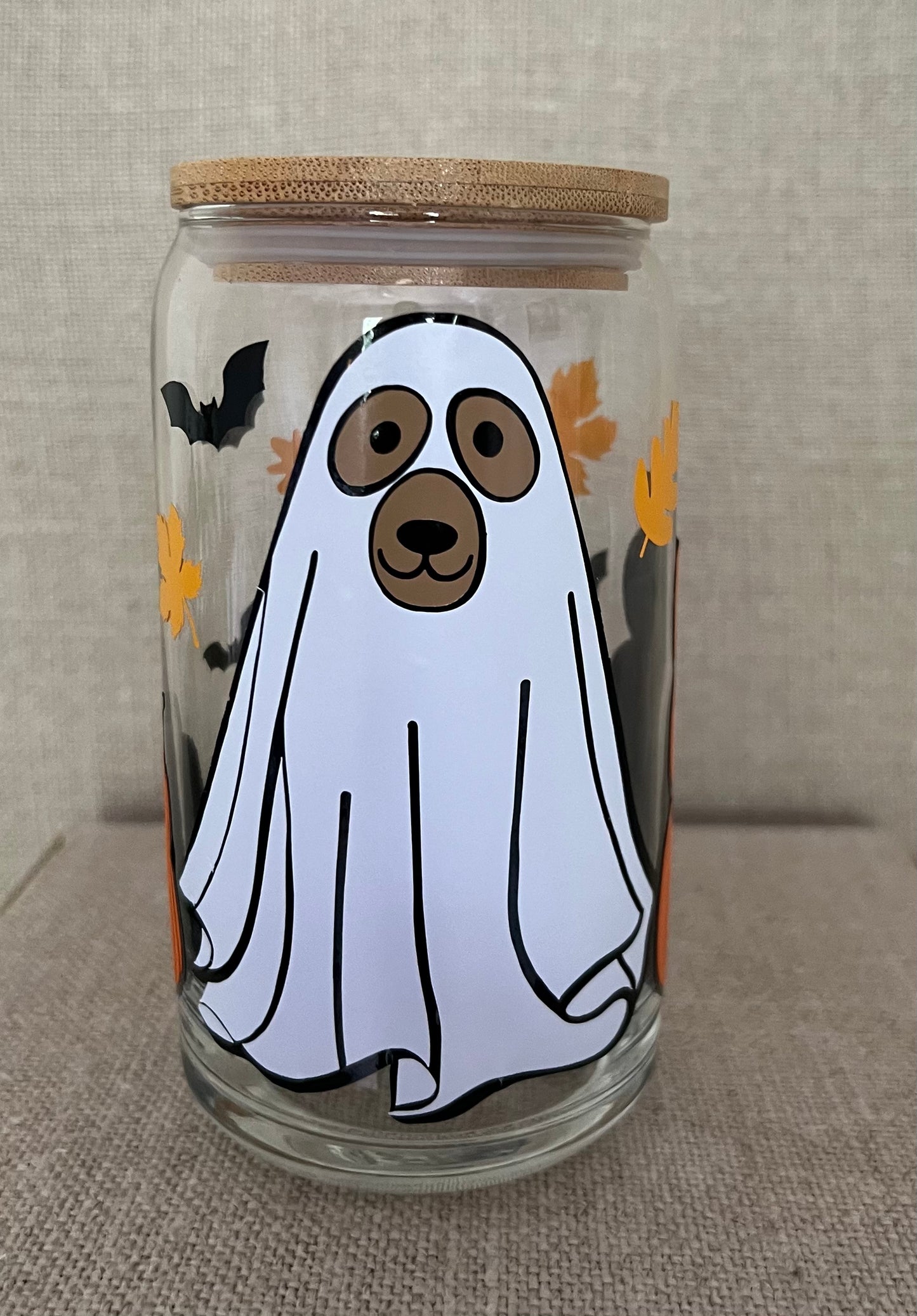 Ghost Dog ~ Libby Glass  16 Ounce Libby Glass Cup