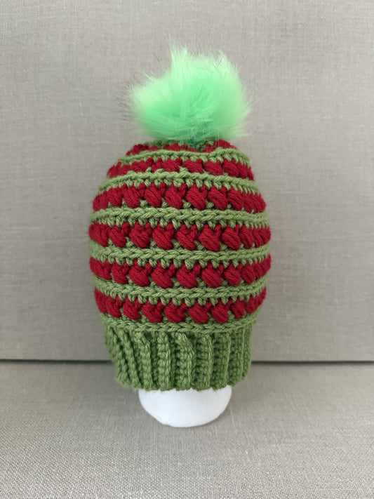 Crocheted Inspired Grinch Beanie