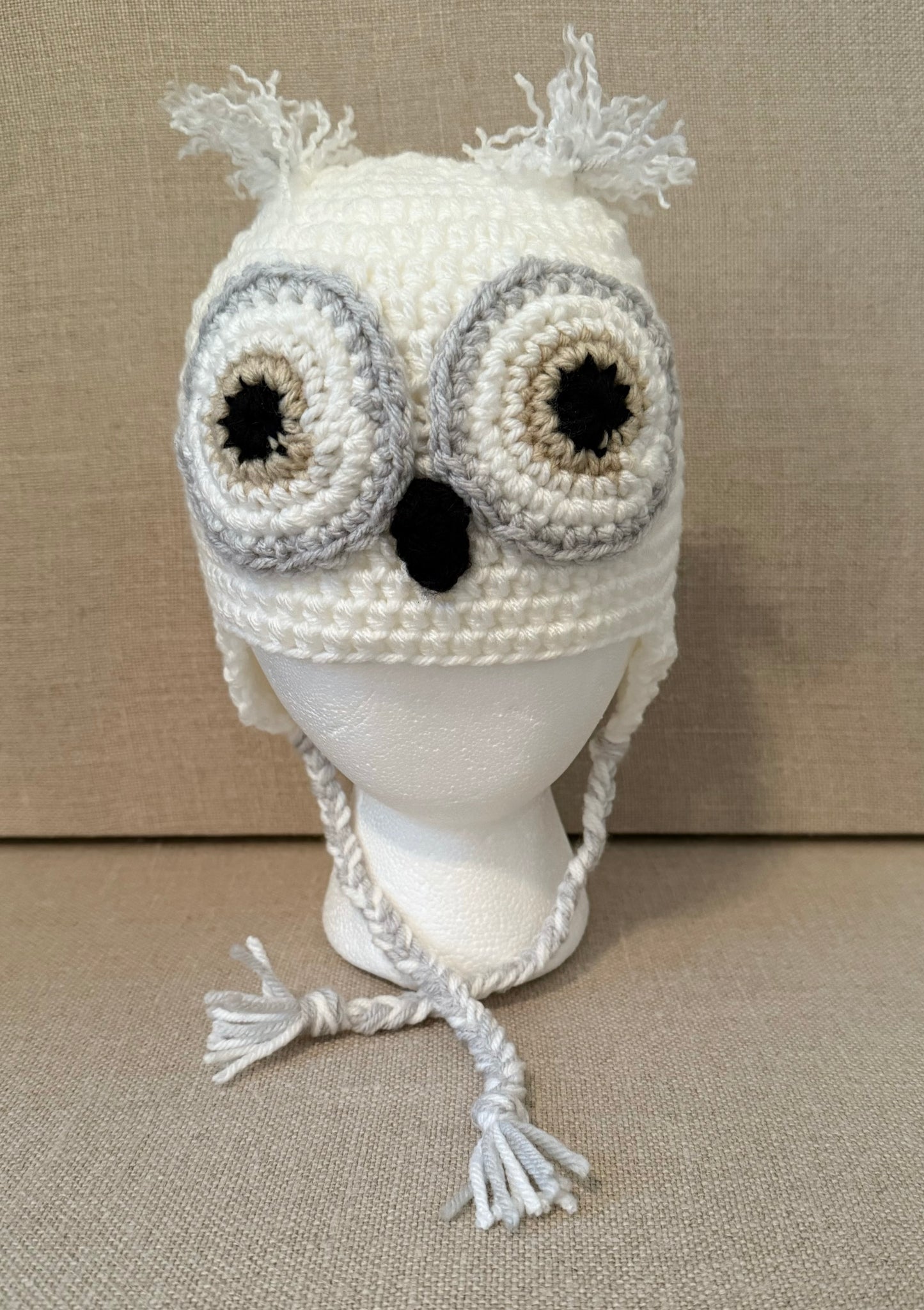 Crocheted What a Hoot Owl Beanie