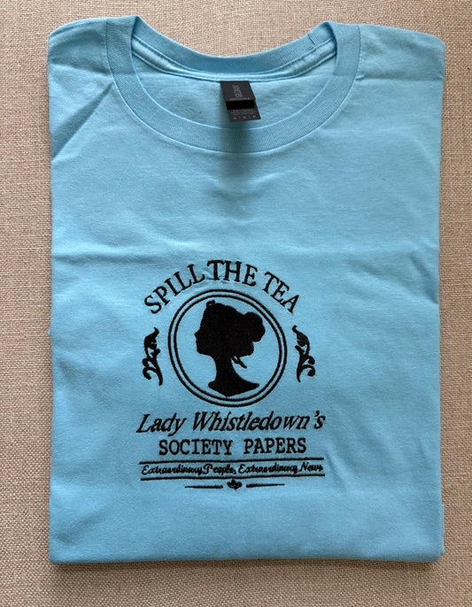 Spill The Tea Embroidered T-Shirt