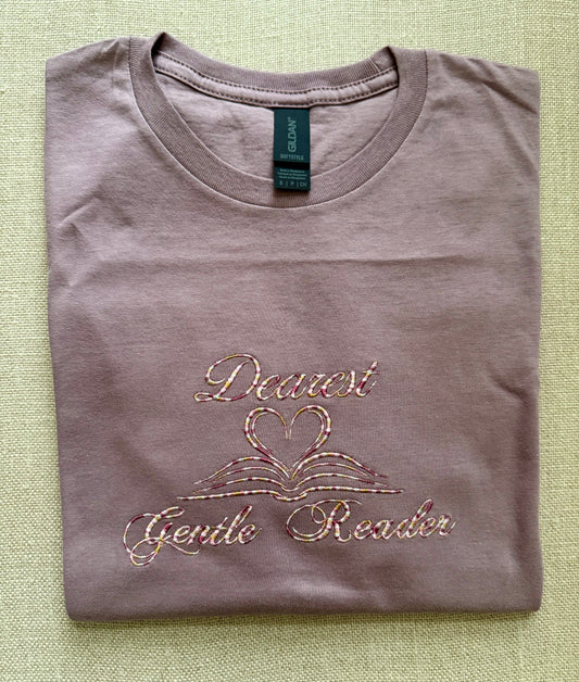 Dear Reader Embroidered T Shirt