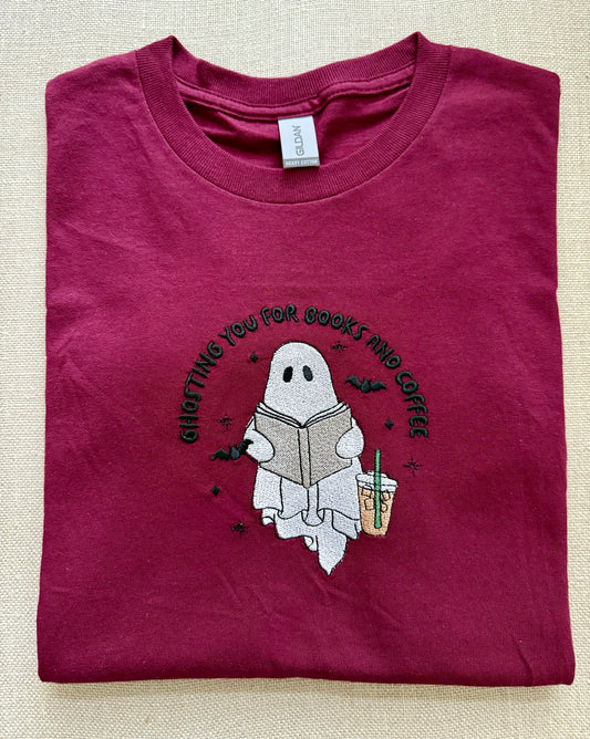 RTS~Ghosting you for Books & Coffee~T Shirt