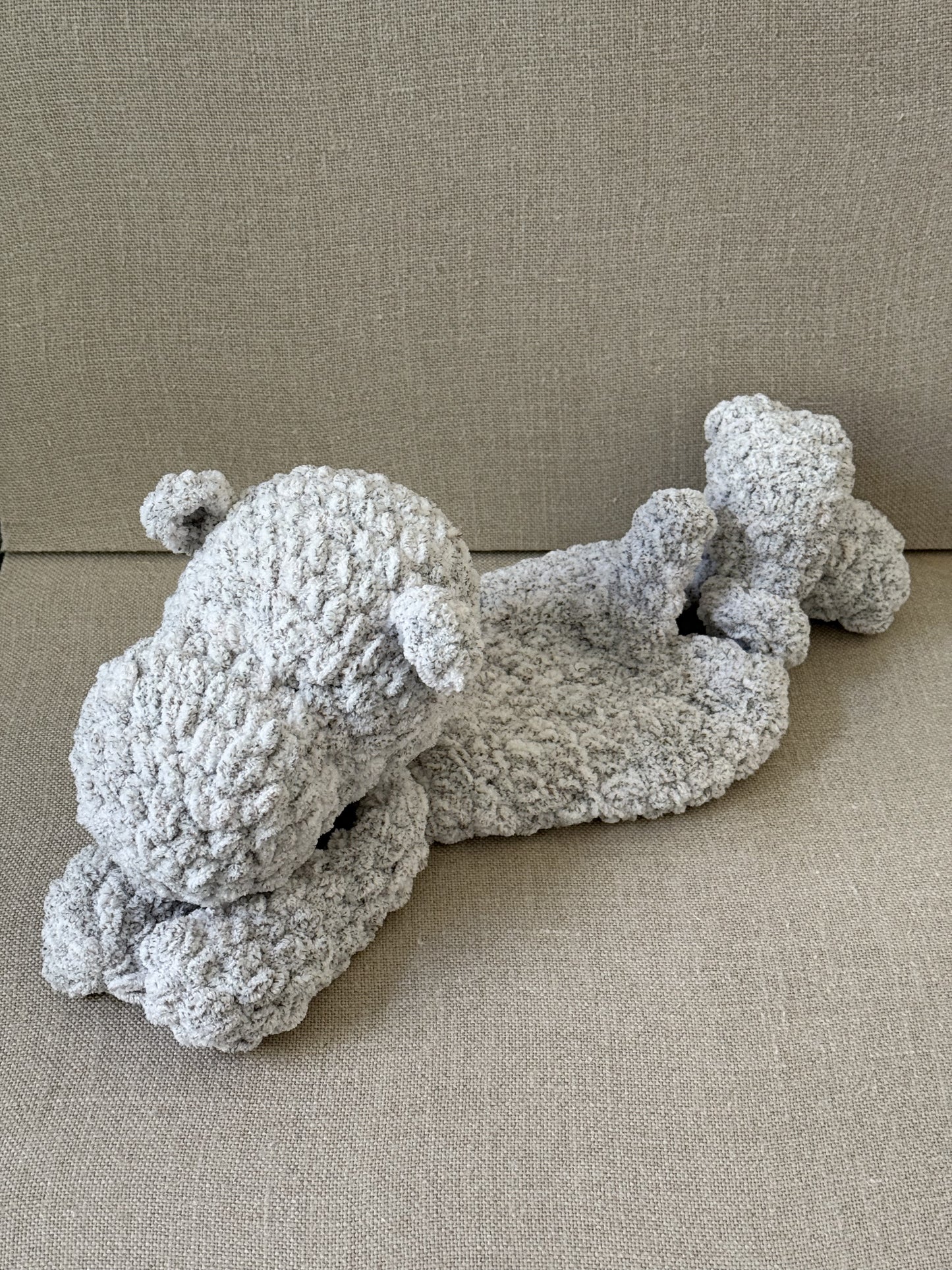 Crocheted Hendrix The Hippo Lovey