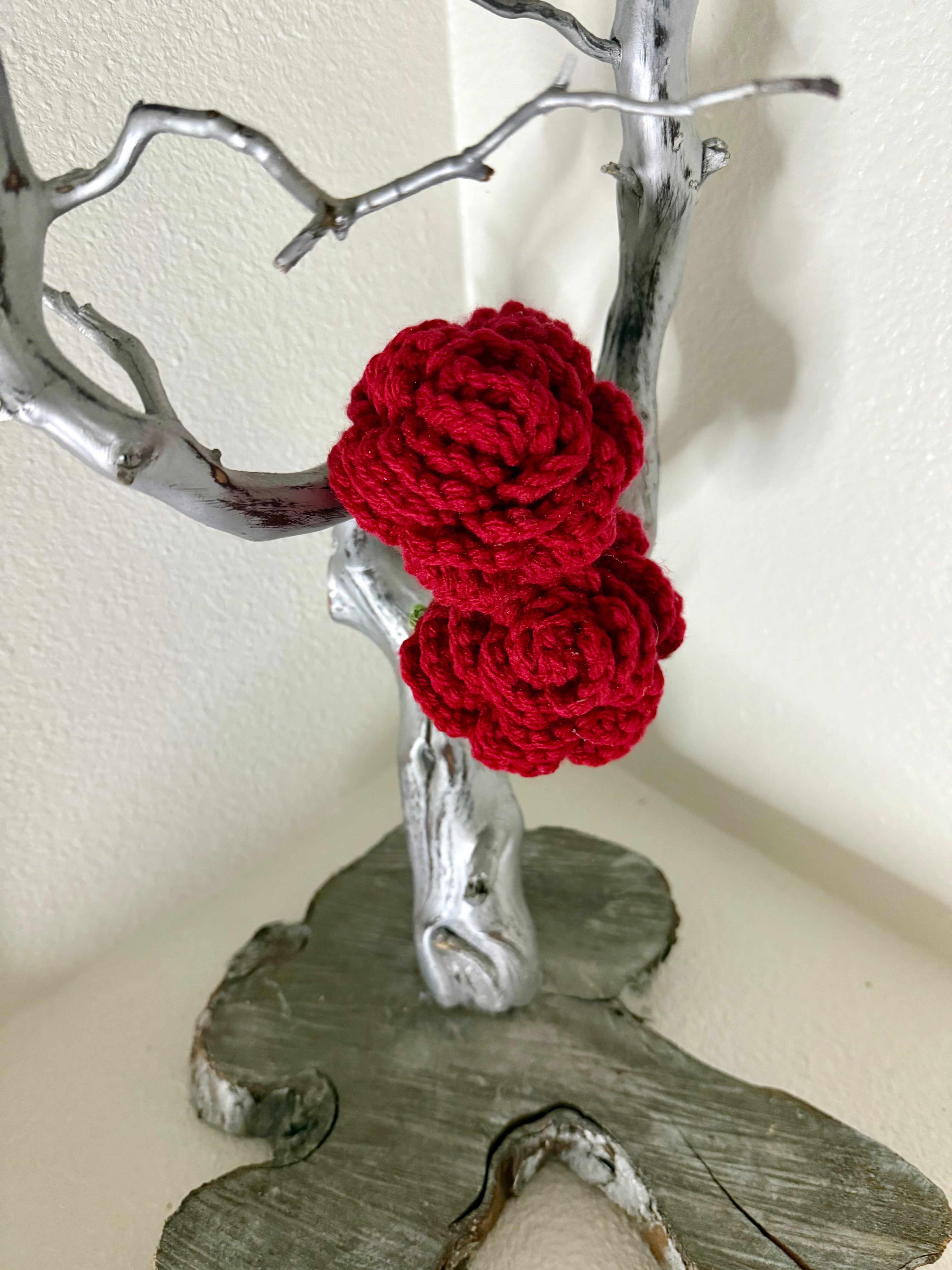 Crocheted Rose Flowers