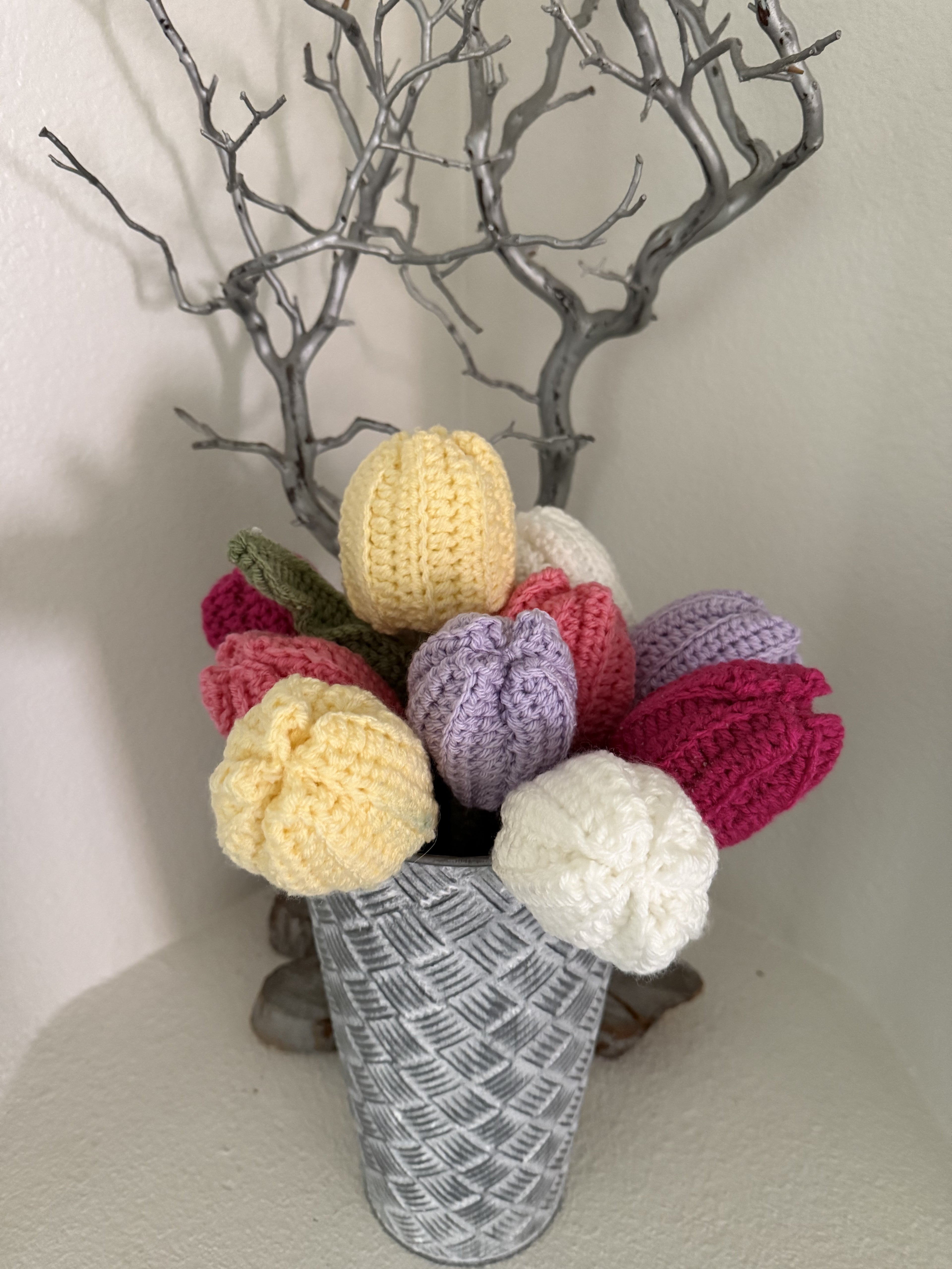 Crocheted Tulip Flowers