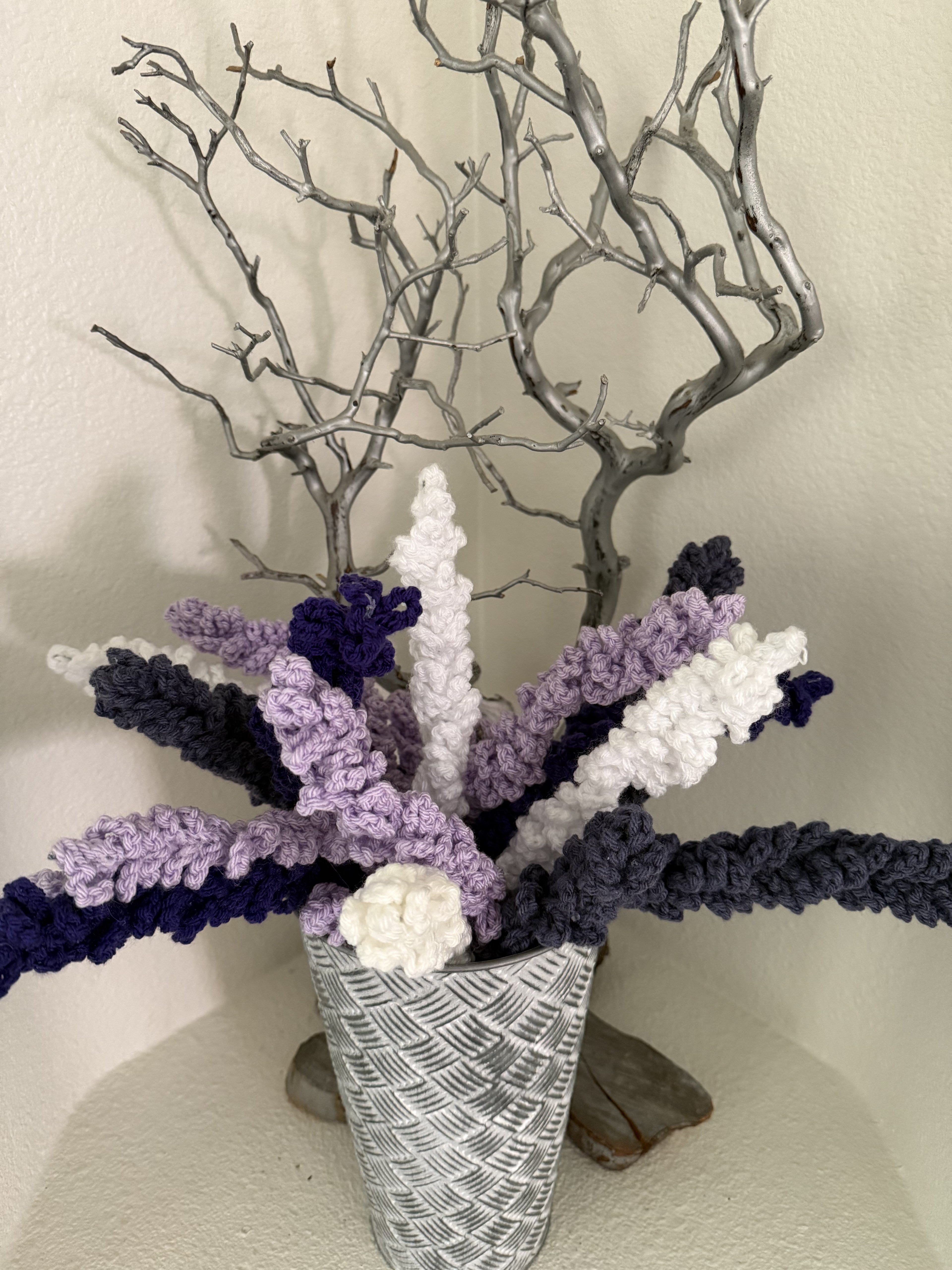 Crocheted Lavender Flowers