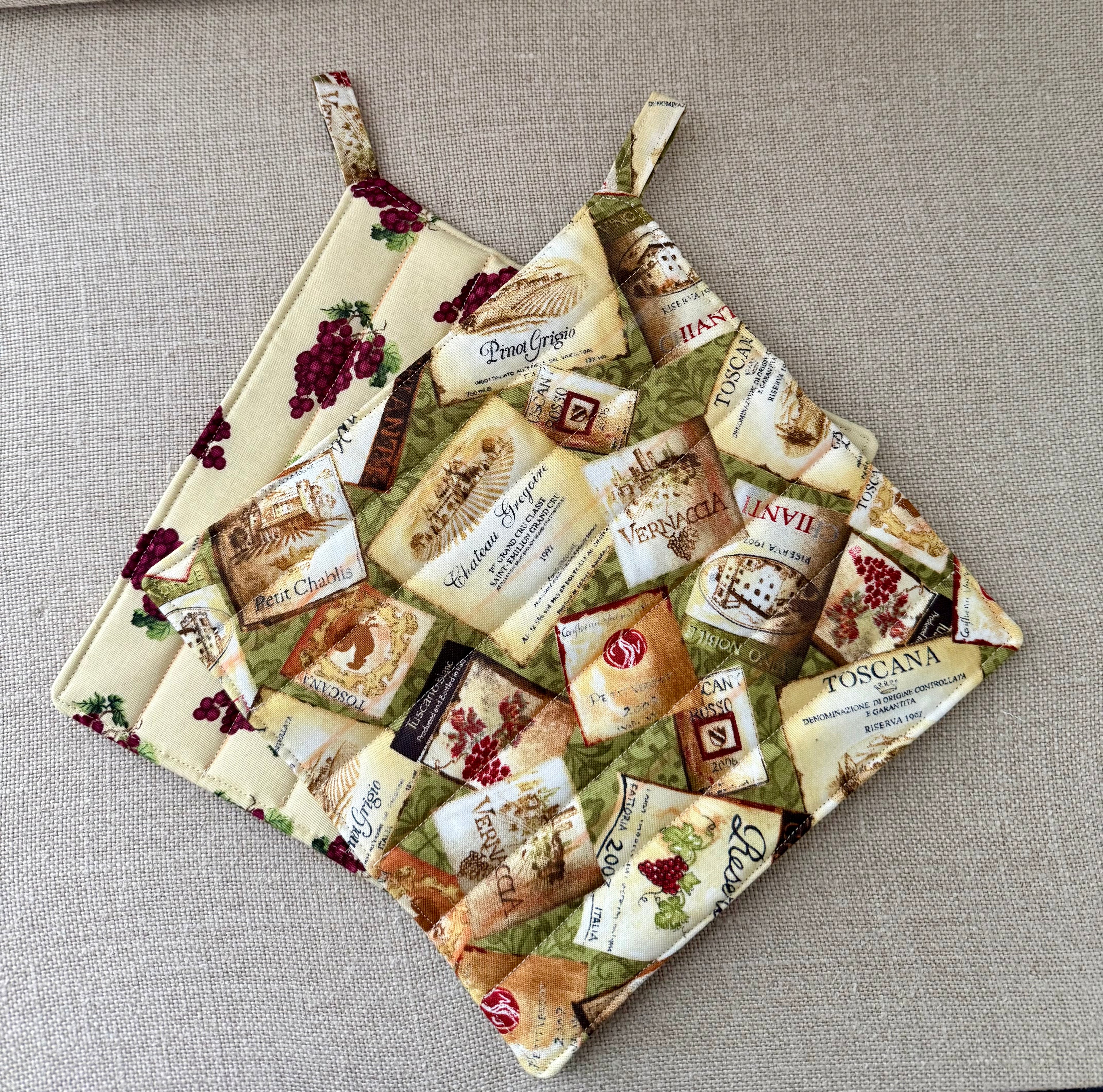 A Little Taste of Italy~Quilted Handmade  Pot Holder