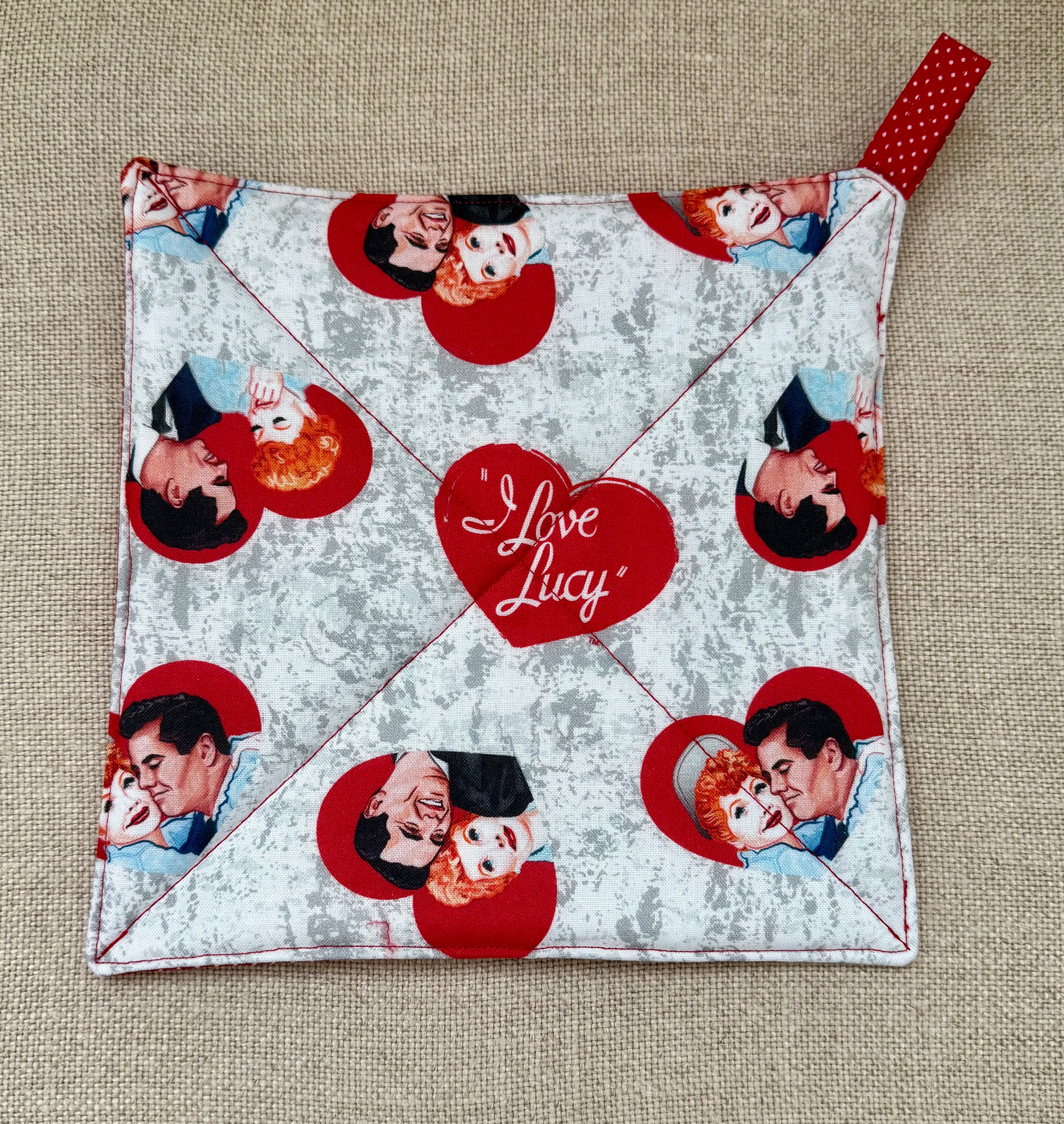 Everyone Loves Lucy~ Quilted Handmade ~Pot Holder
