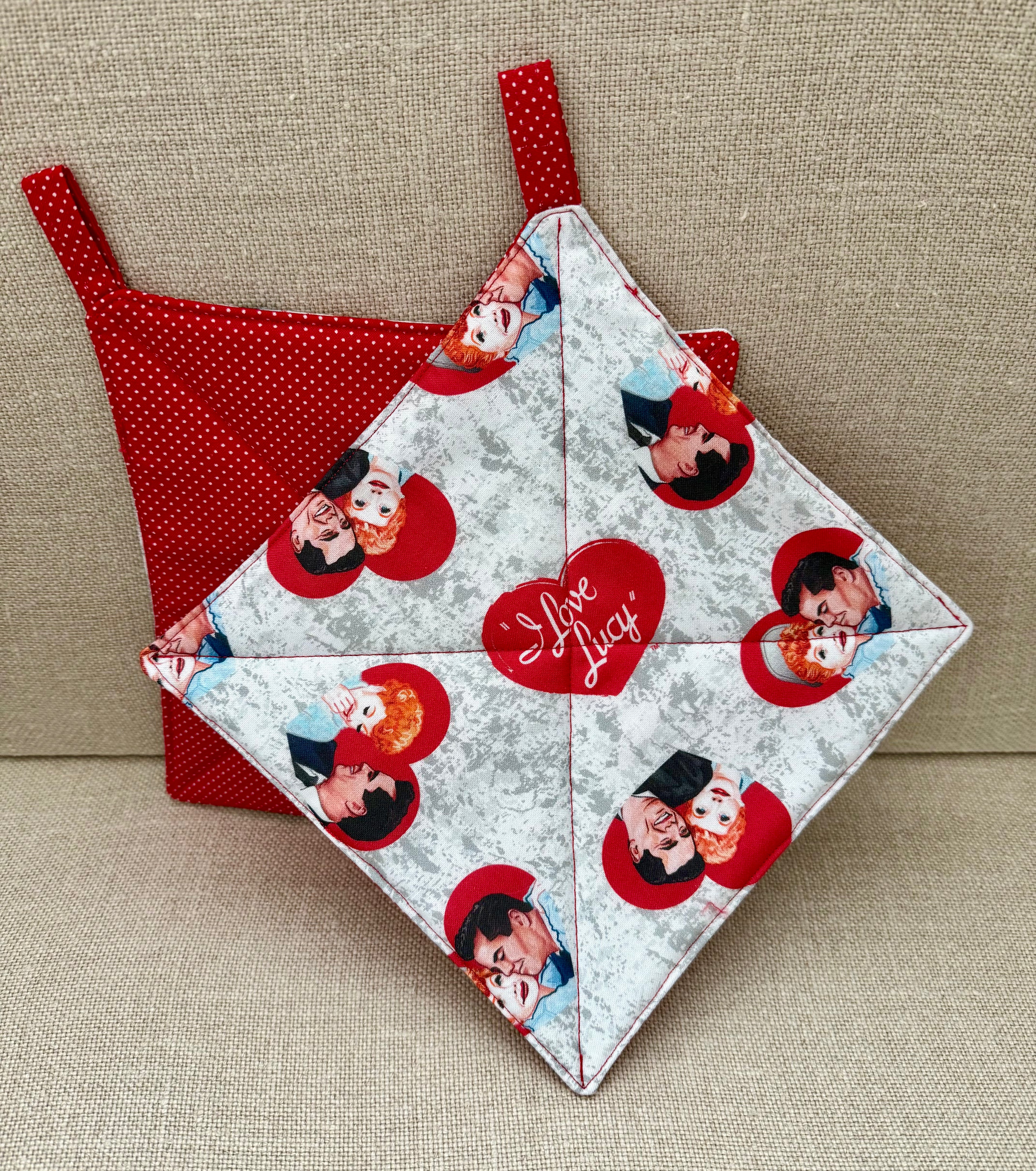 Everyone Loves Lucy~ Quilted Handmade ~Pot Holder