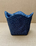 Winter Blue Flowers ~ Ice Cream/Cup a Soup ~Cozy