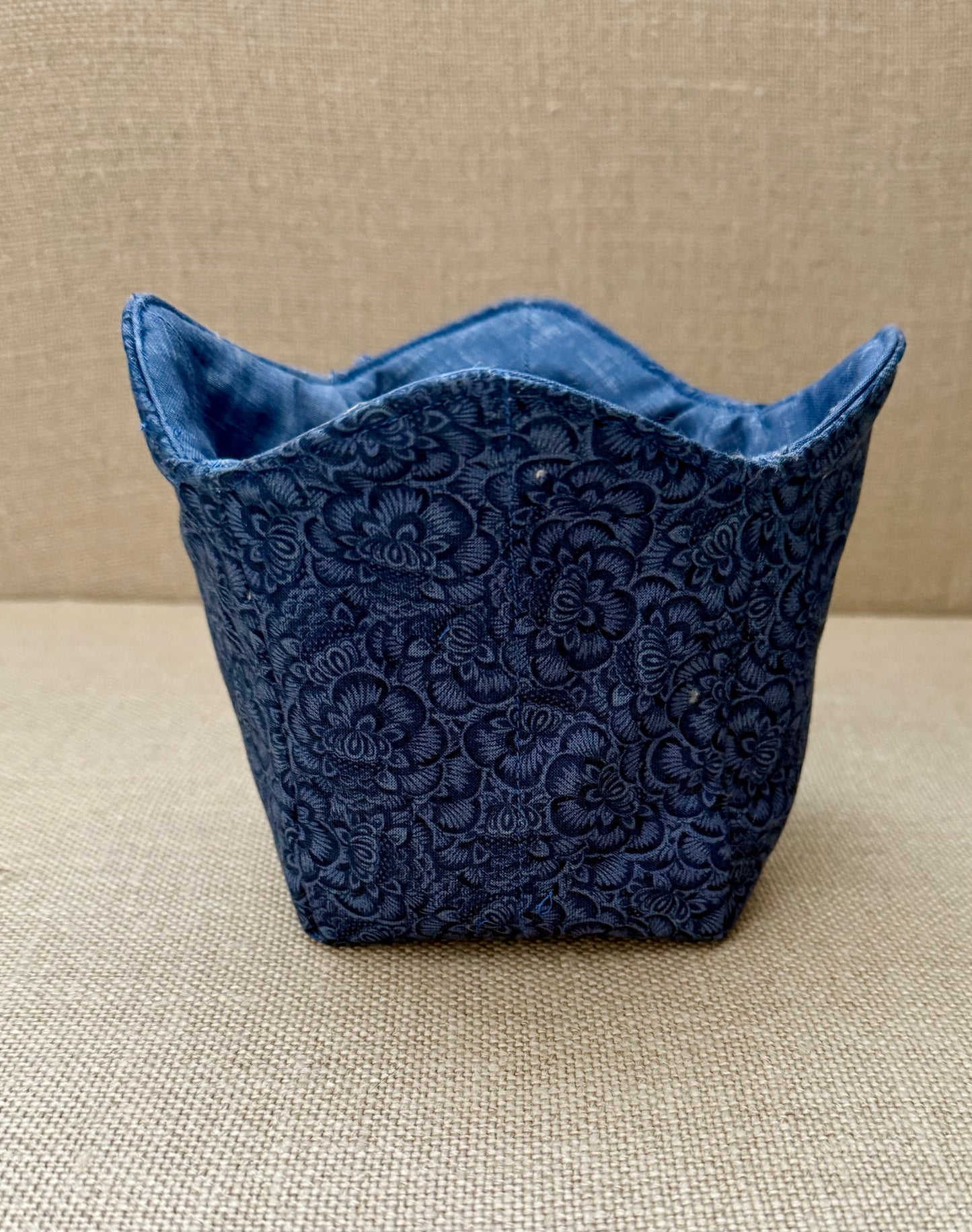 Winter Blue Flowers ~ Ice Cream/Cup a Soup ~Cozy