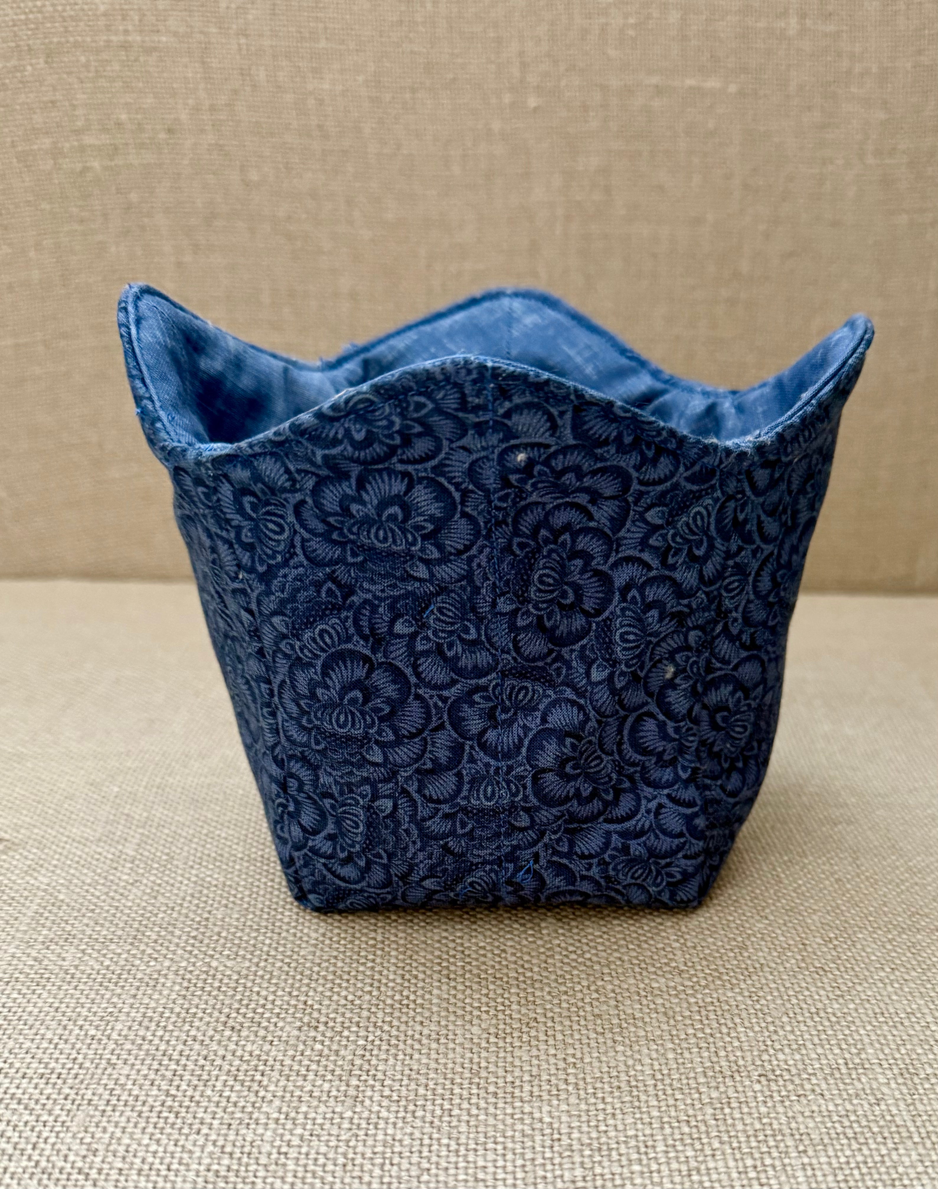 Winter Blue Flowers ~ Ice Cream/Cup a Soup ~Cozy