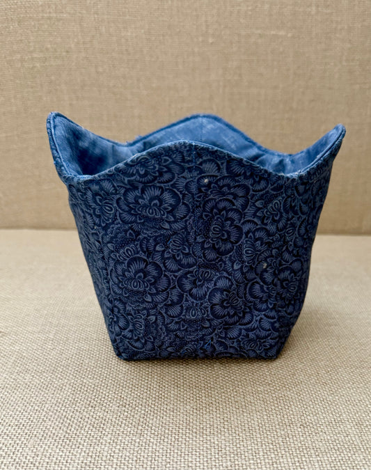 Winter Blue Flowers ~ Ice Cream/Cup a Soup ~Cozy