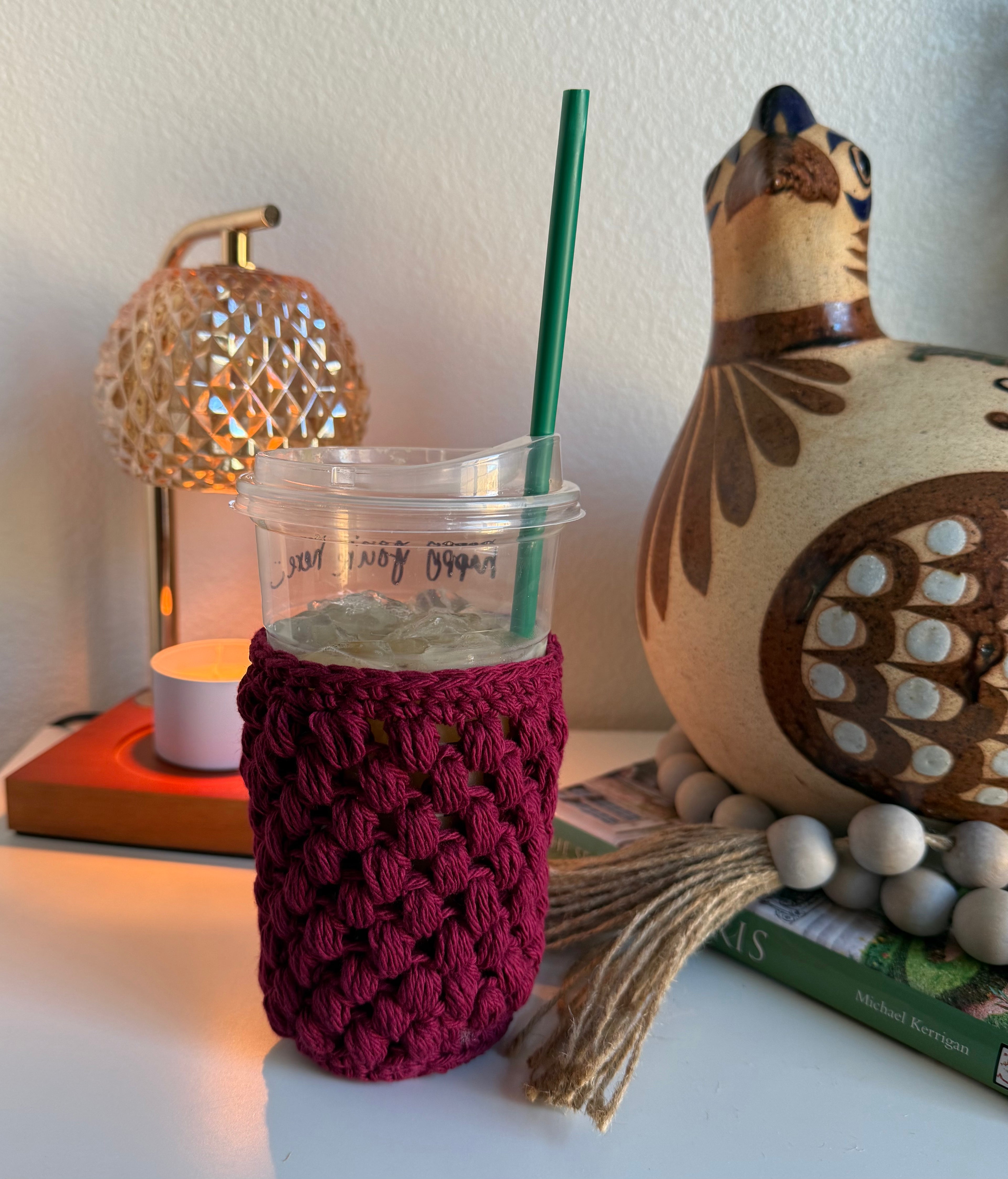 BUBBLE BERRIES CUP SLEEVES~CROCHET