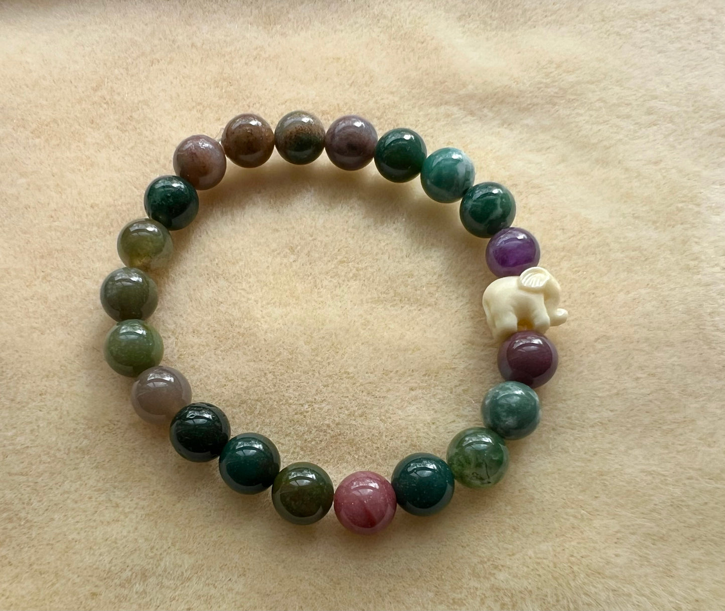 Indian Agate Natural Stone Bracelet