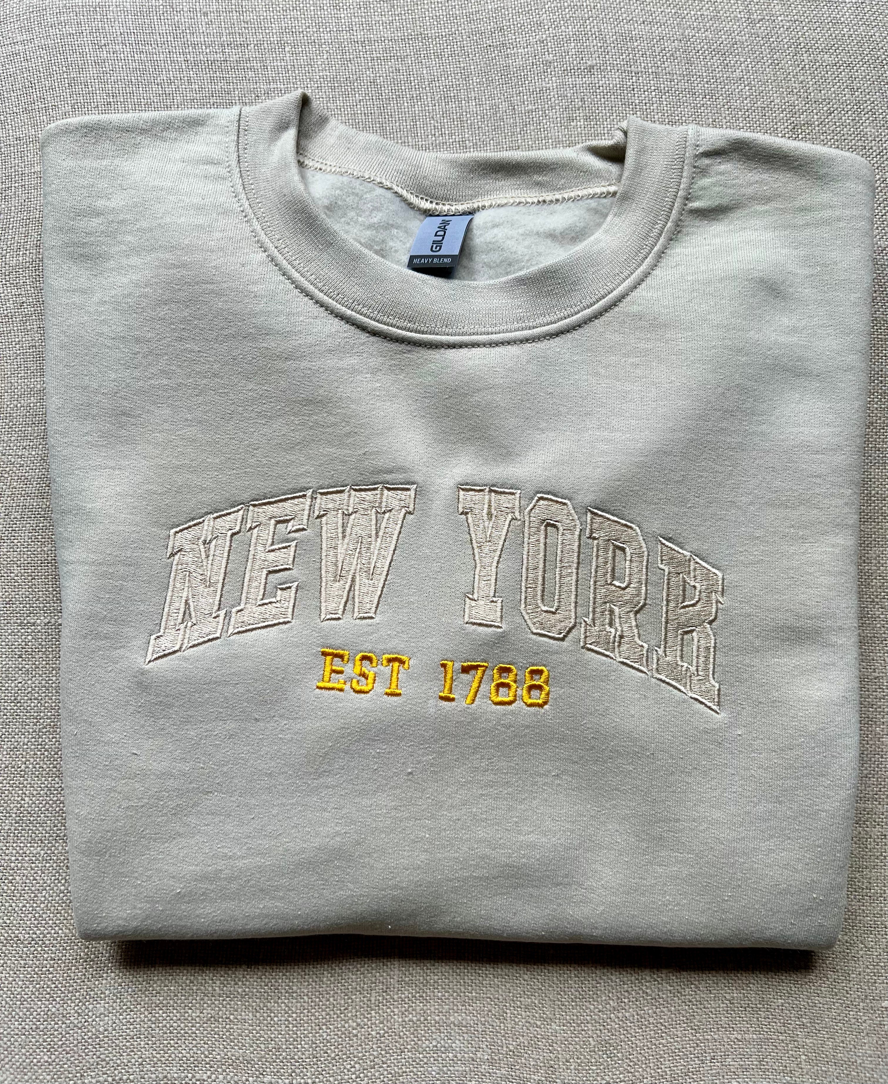 Inspired Est New York   -Embroidered Crewneck
