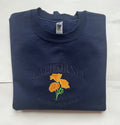 Inspired California Poppy  -Embroidered Crewneck