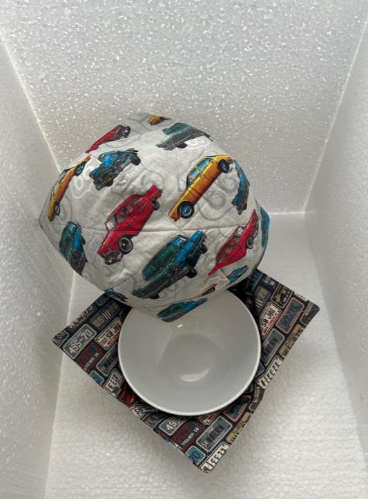 Let's Ride  Microwavable/ Reversible  Bowl Cozy