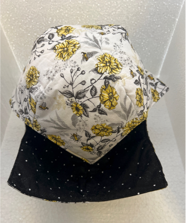 Yellow Flowers and Bee's Microwavable   Bowl Cozy