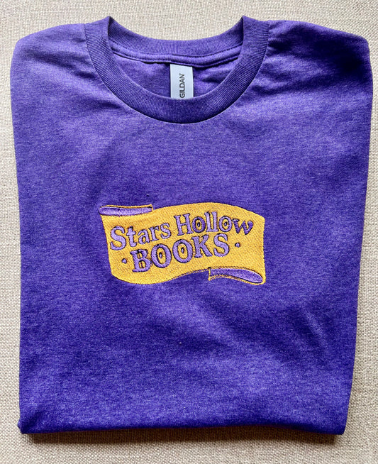 RTS: Stars Hollow Books -Embroidered T- Shirt