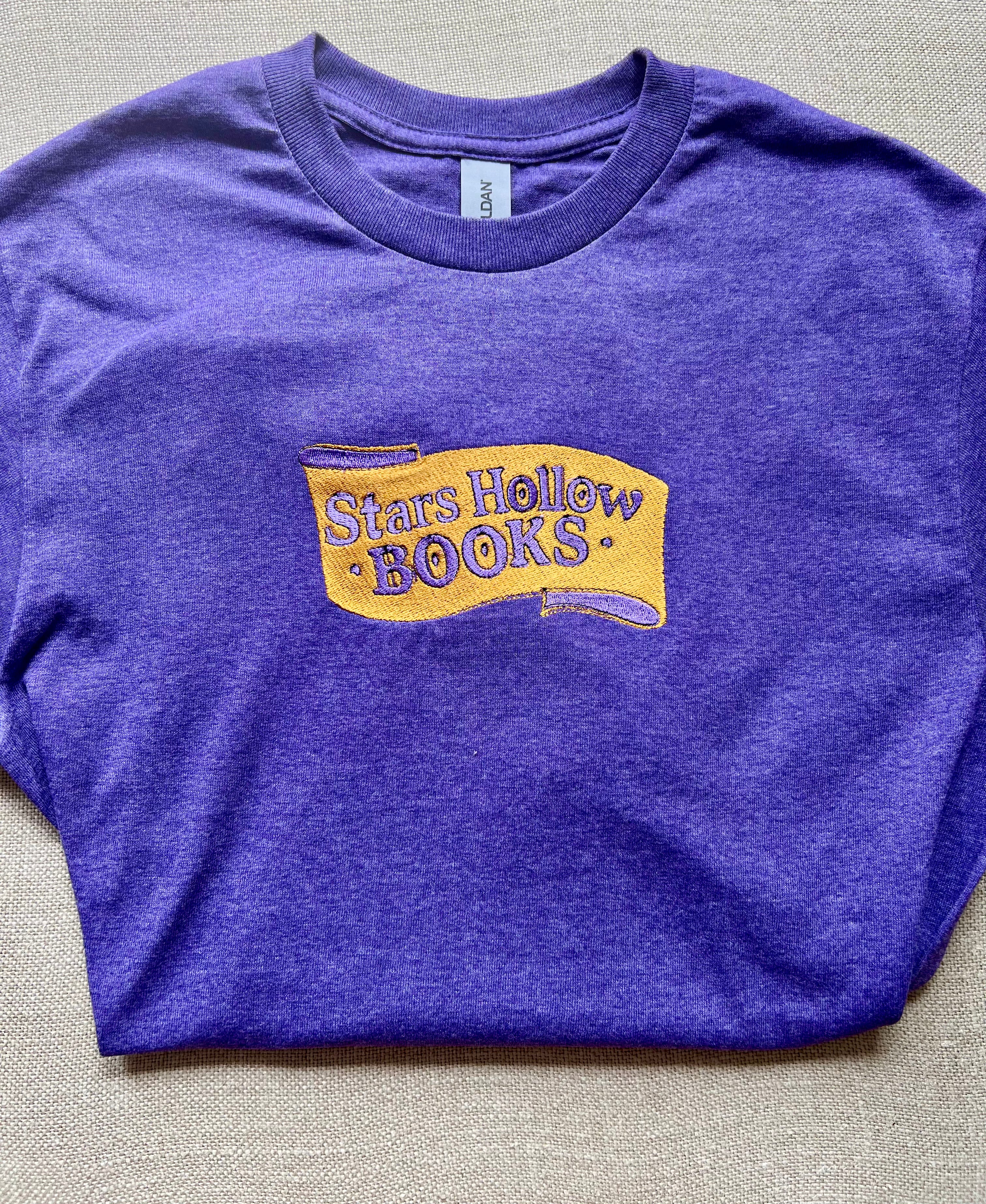 Stars Hollow Books -Embroidered T- Shirt