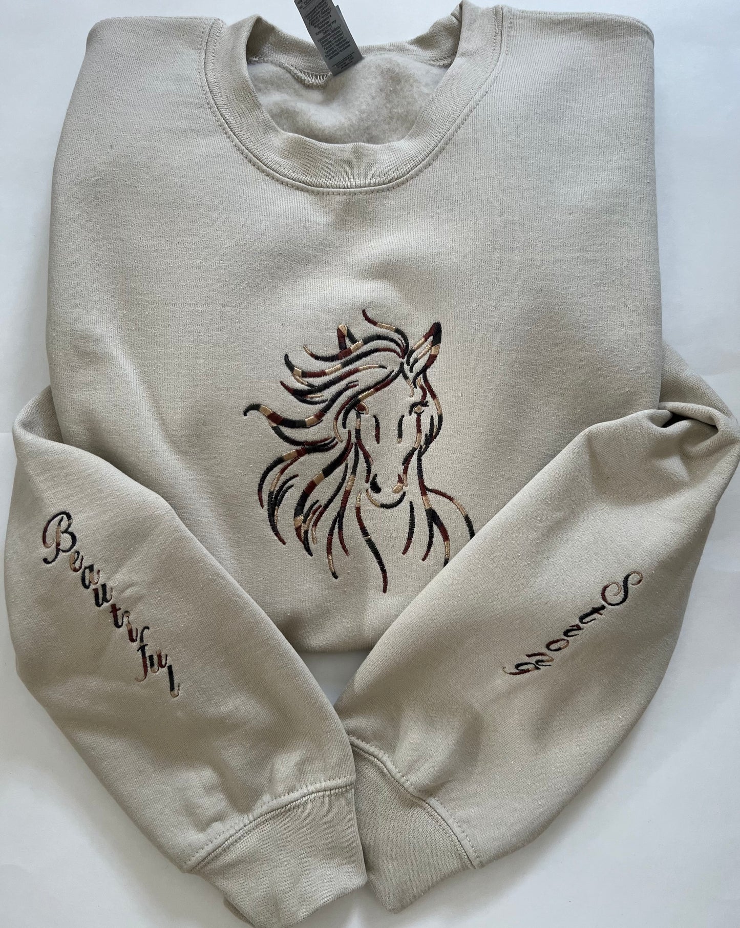 Beautiful & Strong Embroidered Horse