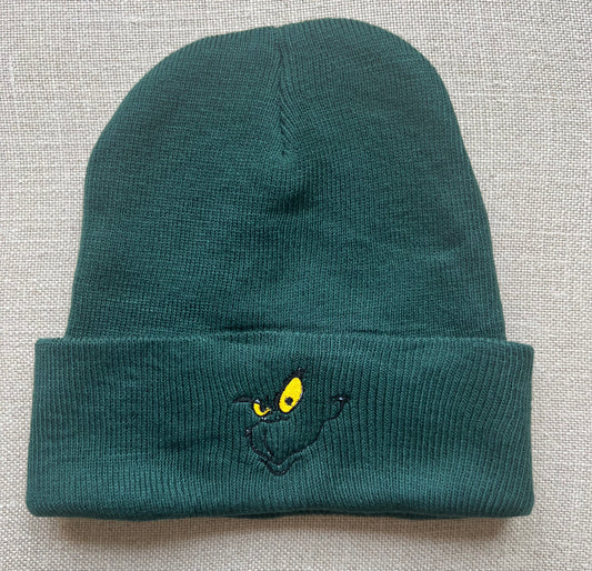 Embroidered Inspired Grinch Beanie